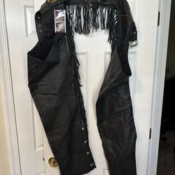 Leather Riding Chaps w/ Fringe (New!)