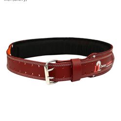 Daisy Leather Tool Belt 2.5” Inches with Back Support of High-Density Foam, Premium Grain Leather X-Large 32-Inch to 48-Inch (Cherry)