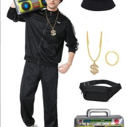 80's 90's Men Tracksuit Hip Hop Costume Size Small