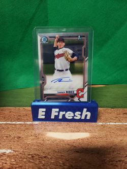 Tanner Bibee 2021 Bowman Chrome Draft Auto  Cleveland Indians