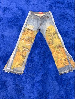 Boro denim jeans