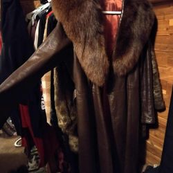 Vintage  Keira Leather and Fur Jacket