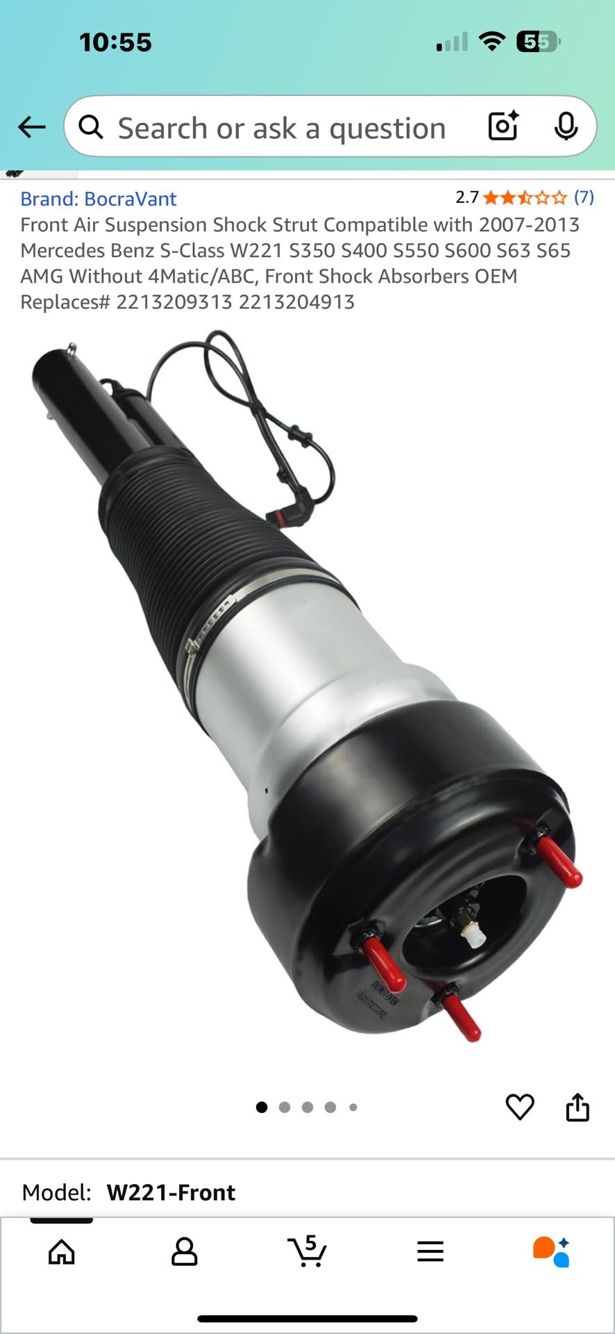 Mercedes Benz S Class Air Suspension 