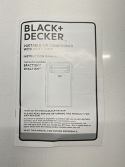 Black & Decker Portable Air Conditioner Instruction Manual