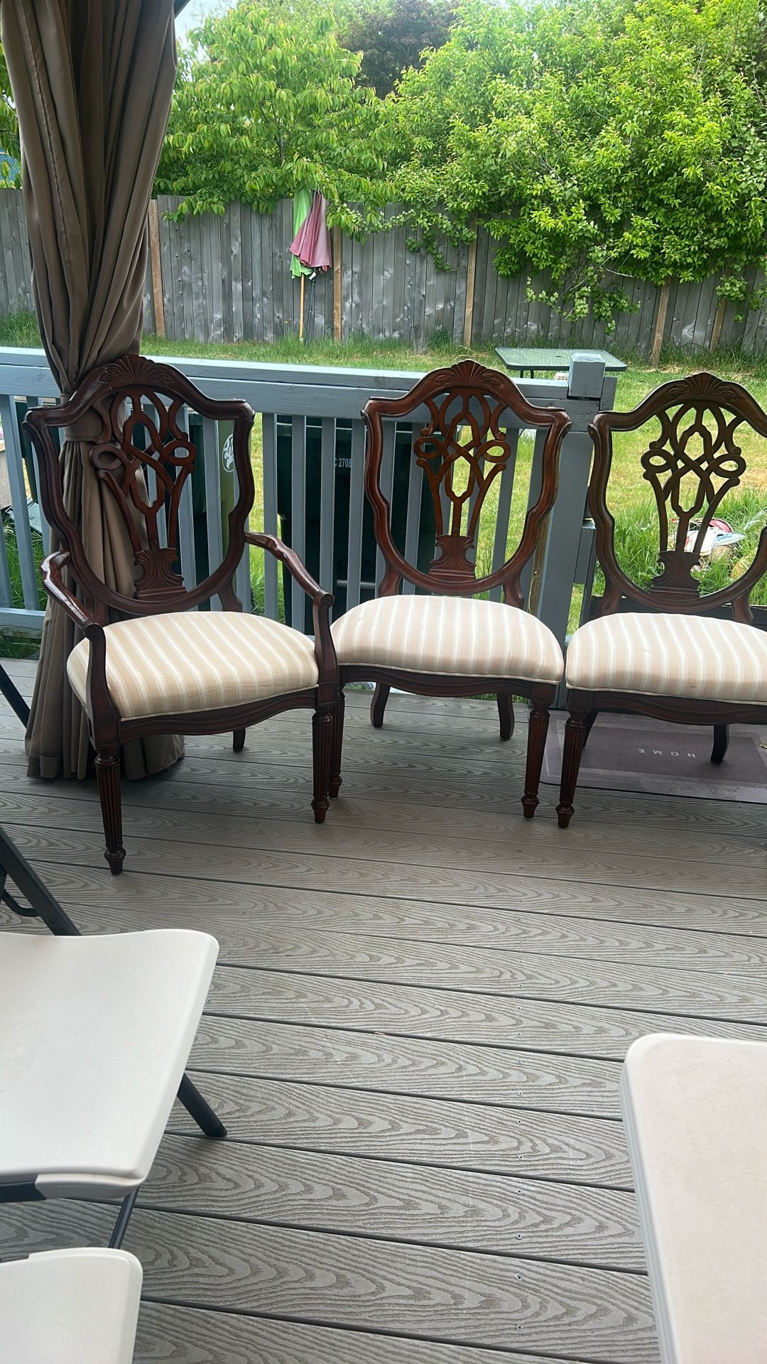 Six Solid Antique Dining Chairs