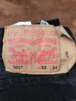 Levi 501 Black jeans W33 L34