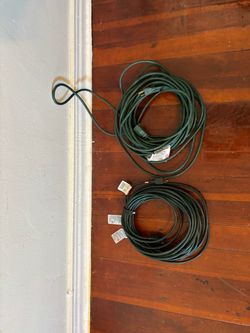 Green Outdoor Extension Cords – Set of 2