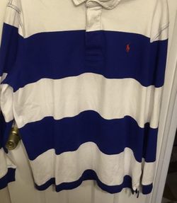 Polo Ralph Men’s Lauren Pullover Long Sleeve Striped 100% Cotton Sz XXL 