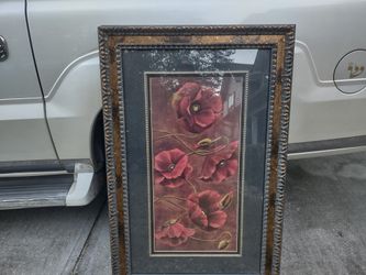 Lovely Framed Wall Art Decor In Great Condition 