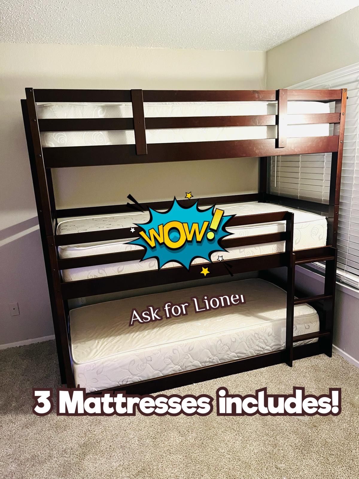 Triple Bunkbed Camarotes Beds Bunk Beds Camas Literas For Kids 