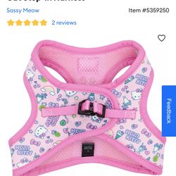 Sanrio Hello Kitty Cat Harness And Leash 