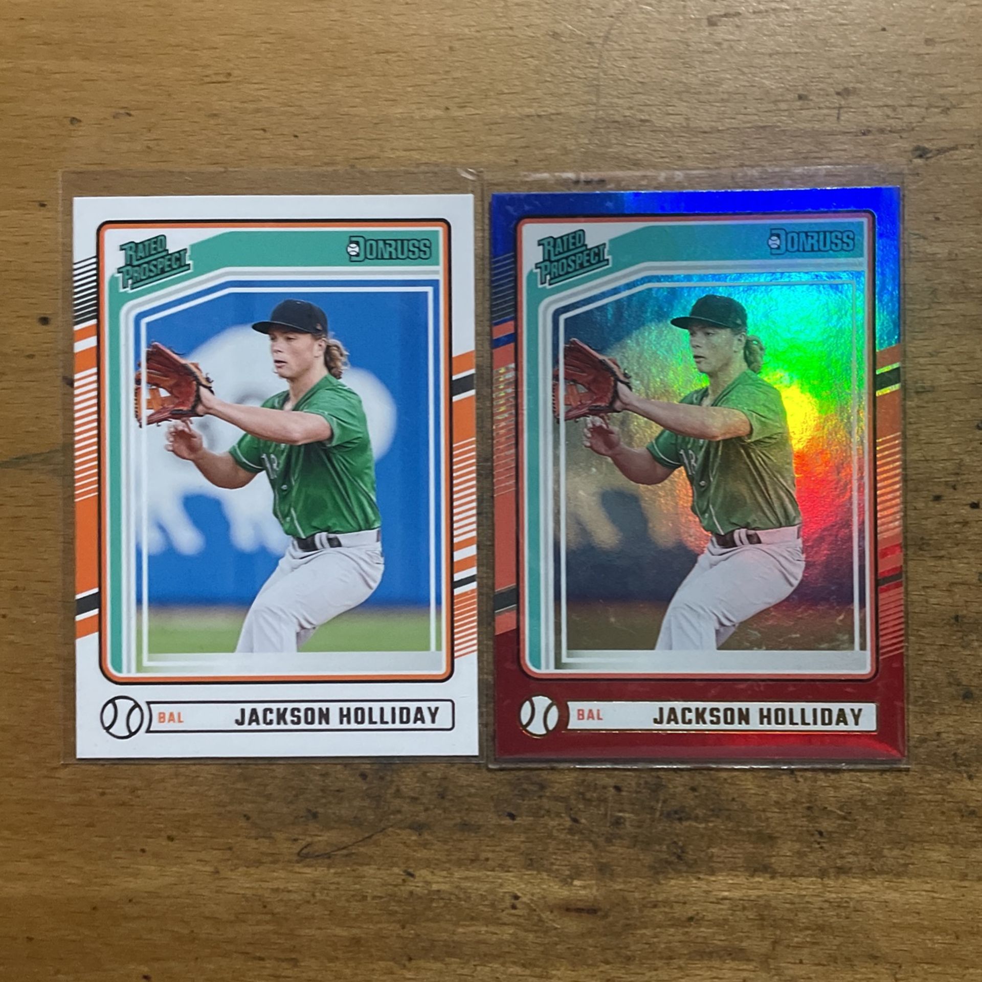2024 DONRUSS JACKSON HOLIDAY 2 CARD RATED PROSPECTS LOT