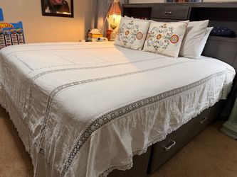 King size mattress and box spring / negotiable