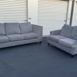 Light Gray Ashleys Furniture Couch And Loveseat(WILL DELIVER)