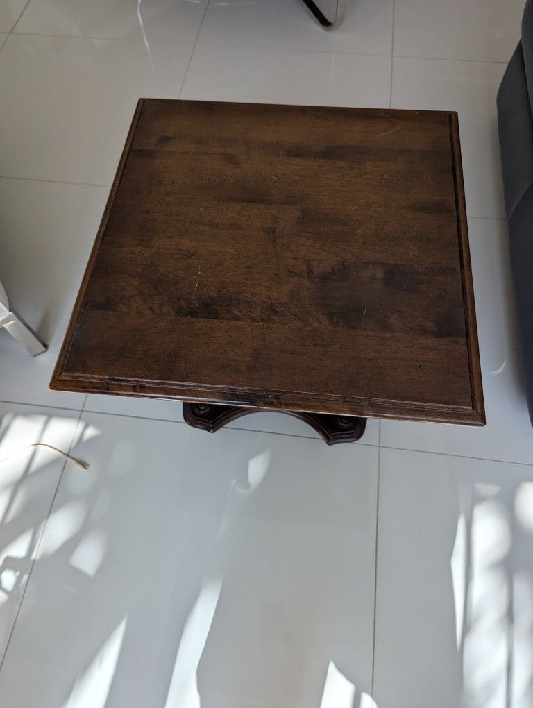 (2) Solid Wood End Table