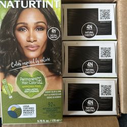 Naturtint 4N Natural Chestnut Permanent Hair Color Gel 5.75 fl. Oz.  $10/box 4 boxes available