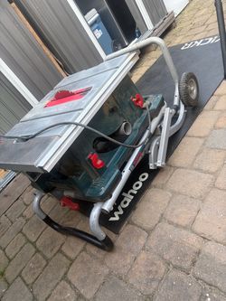 BOSCH GTS15-10 Table Saw 10 Inch Portable Jobsite Saw with Gravity-Rise Wheeled Stand, 15 Amp, 32-1/8 Inch Rip Capacity, 4 H