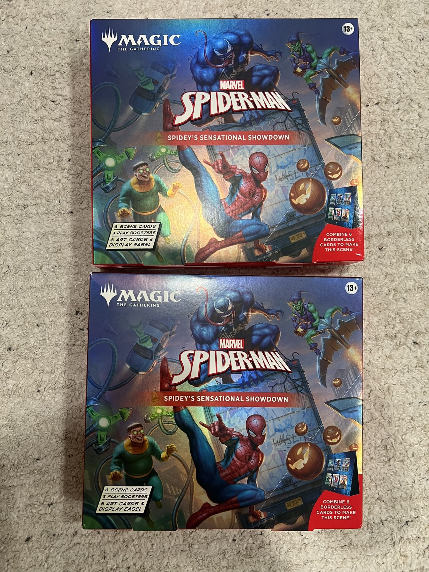 magic the gathering spiderman scene box spidey's sensational showdown