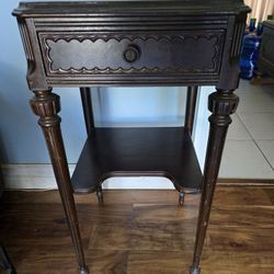 Vintage Phone Table With Drawer