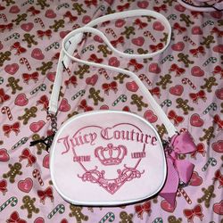 New Pink Juicy Couture Crossbody Bag Purse Y2K Couture Luxury Girlie Royalty