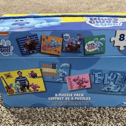 blues clues 8-pack of puzzles in storage tub 