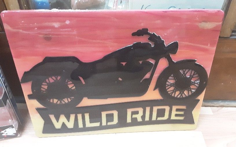 Harley WILD RIDE Original Art Wall Ha