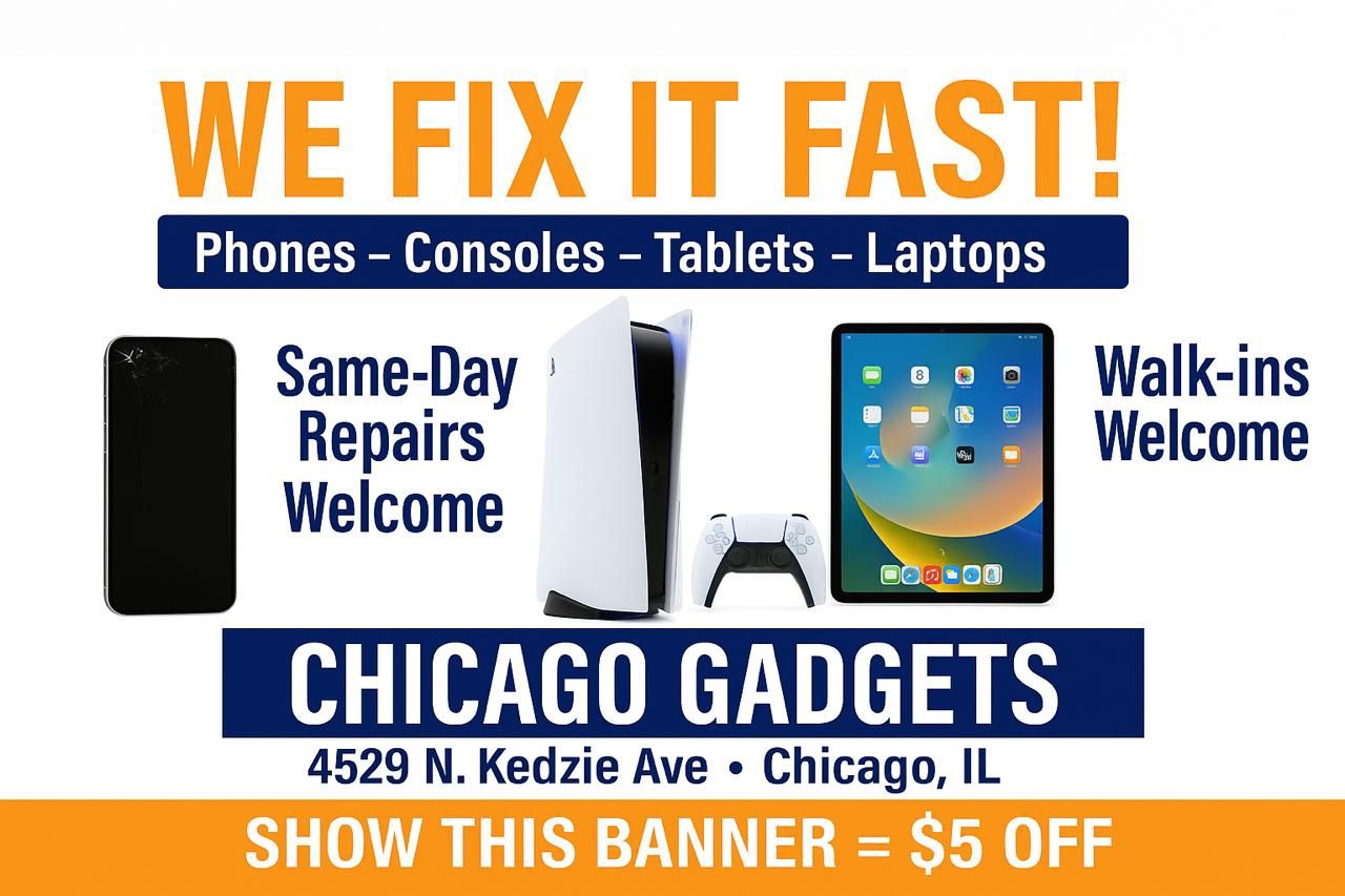 Phone, Tablet, Laptop & Console Repair – $5 OFF