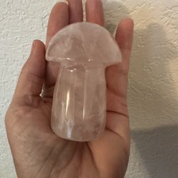 New, Beautiful Rose Quartz Crystal Mushroom.