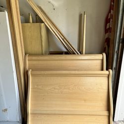 Solid Wooden Twin Bed With Box spring 