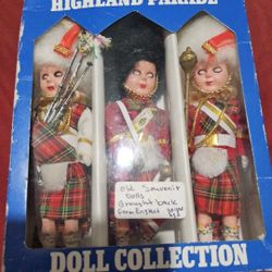 Vintage Highland Parade Doll Collection 6.5" Tall Souvenir Dolls (Lot of 3) NEW