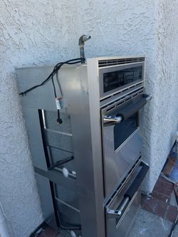 Amana built-in gas double wall oven self cleaning stainless steel