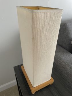 Modern Beige Rectangular Table Lamp