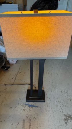 Modern Floor Lamp with Rectangle Shade