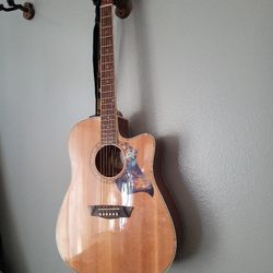 Washburn WD7SCE Harvest Series Solid Sitka Spruce/Mahogany Dreadnought Cutaway Acoustic-Electric Guitar - Natural Gloss