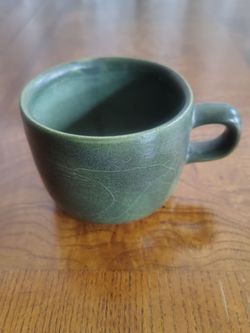 Marblehead Pottery Vintage Matte Green Teacup - Rare Arts & Crafts