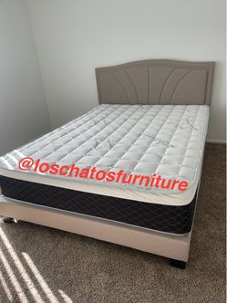 Queen size bed frame and mattress