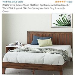 Queen Platform Bed New In Box. Mattres And Deliver Available.