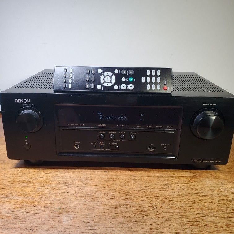 Denon Bluetooth AVR S510BT 4K AM/FM Receiver With Remote