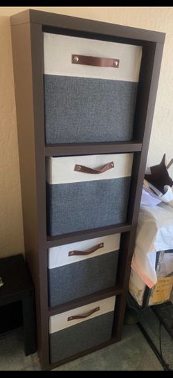 Storage Cabinet with fabric containers