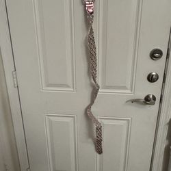 Shiny Pink & Silver Belt - Long