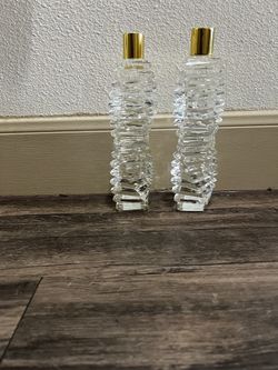 2 piece acrylic candle holders