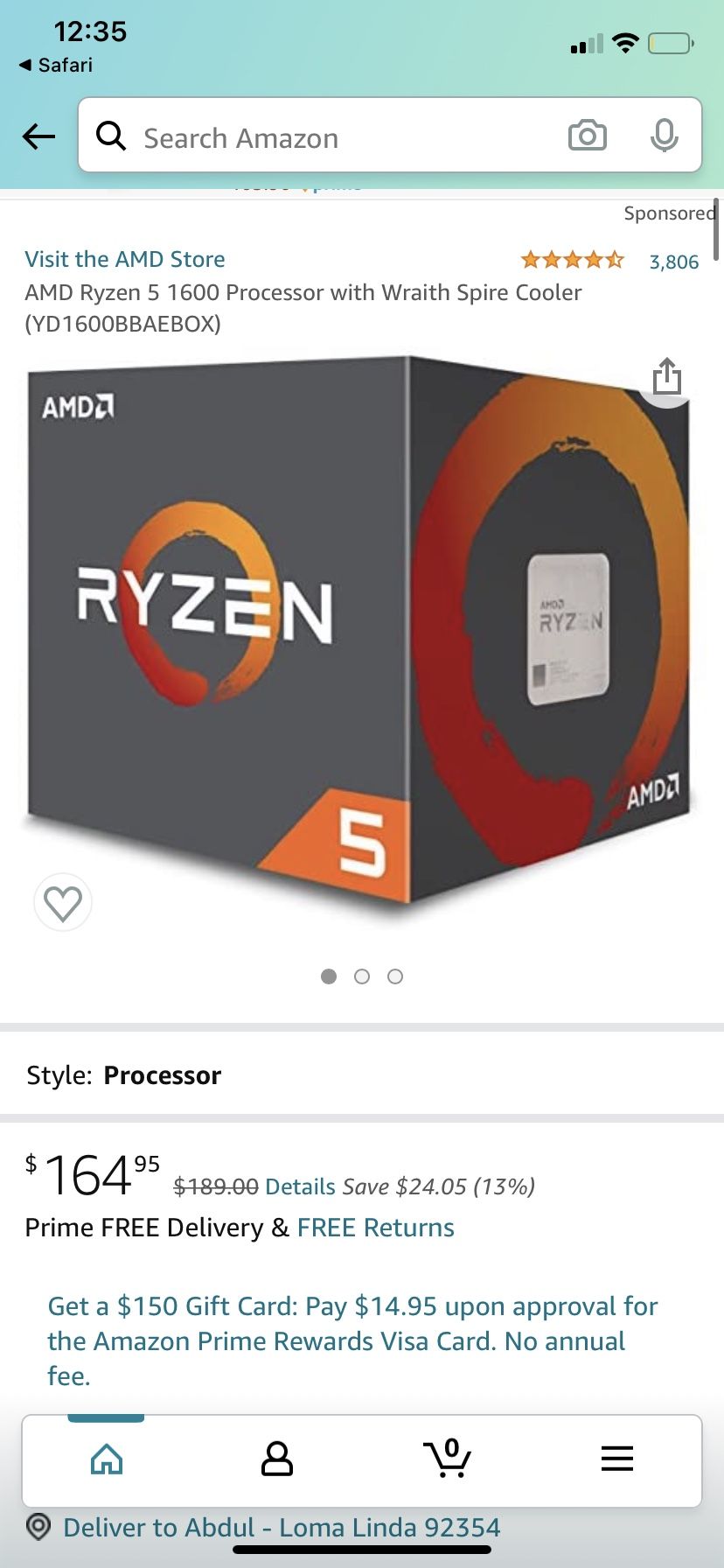 Ryzen 1600 Cpu