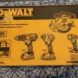 Dewalt Max 20 Volt Drill Combo Kit 4 Pc
