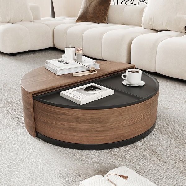 Drum Coffee Table with Storage