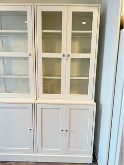 IKEA HAVSTA Storage cabinets w/glass doors (White)