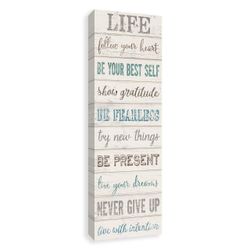 🖼️ Live With Intention” Typography Canvas Wall Art