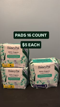 HoneyPot Organic Cotton Pads 16 Count