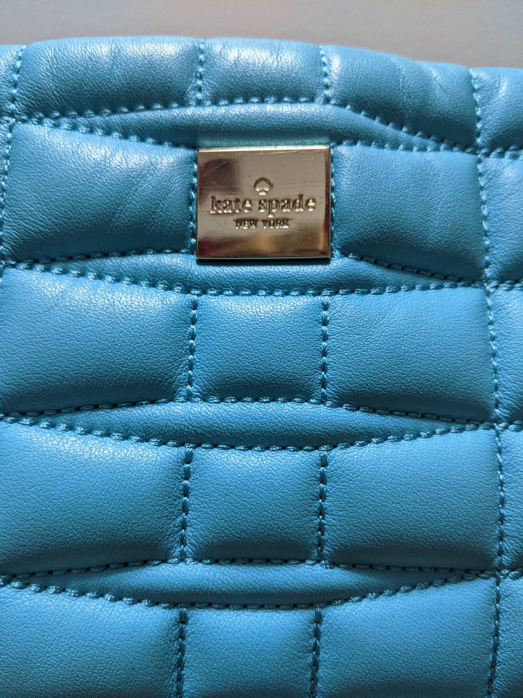 Kate Spade Turquoise Leather Tote/Purse.  Great Condition. 