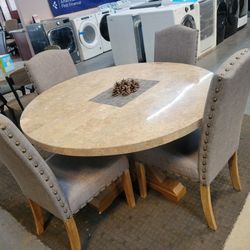 Nuevo Juego De Comedor 4 Sillas 🪑Pagó Inicial Es De $54 No Se Necesita Crédito 💳