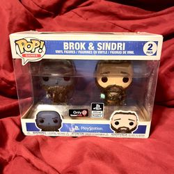 Funko Pop! Ps God of  War Brok & Sindri Gamestop Excl 2-Pk